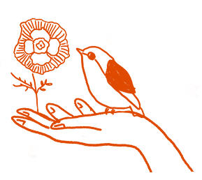 bird hand orange 2